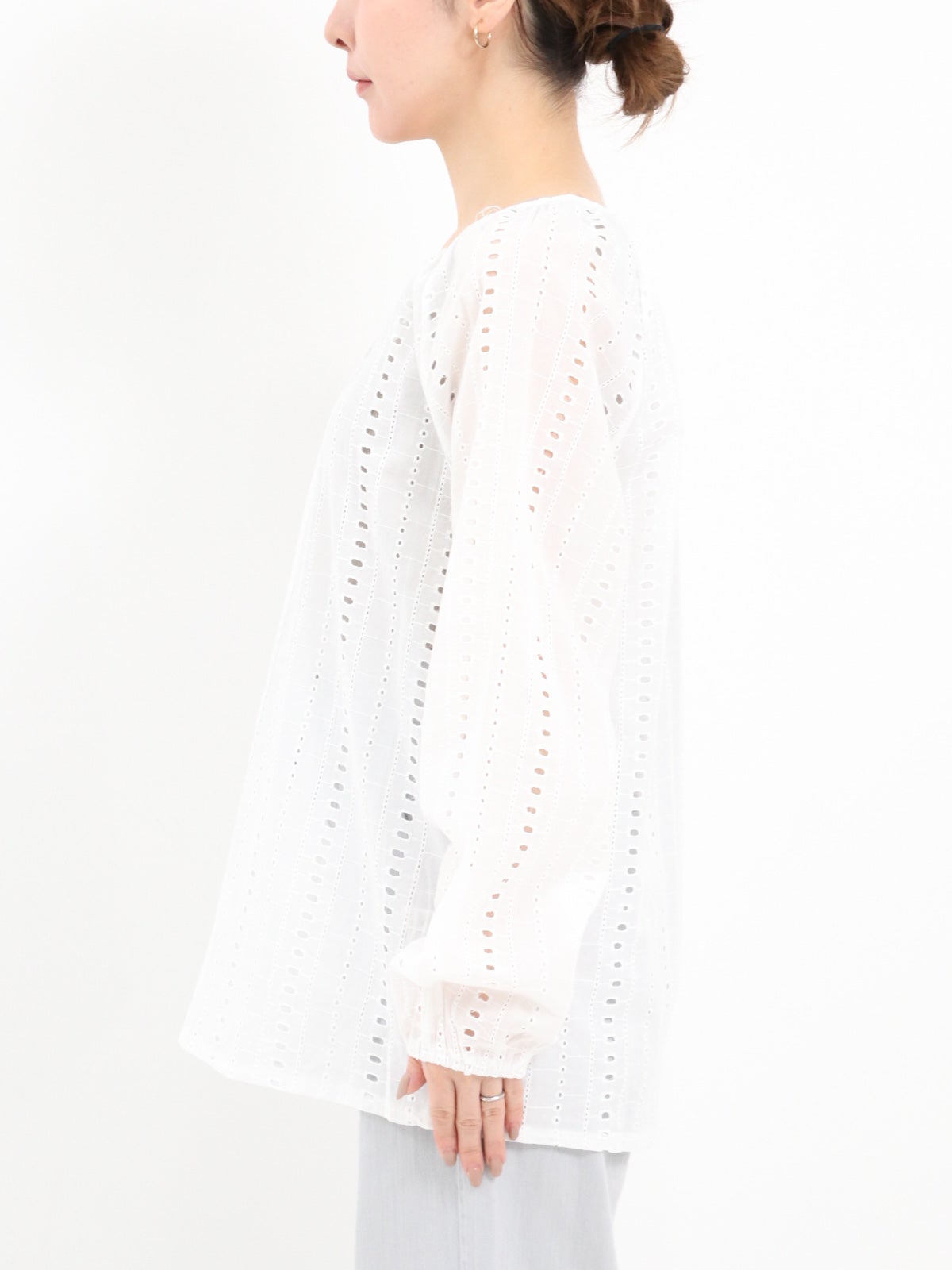 PEINDRE ] レースキーネックブラウス | FUKAYA FASHION STORES ONLINE