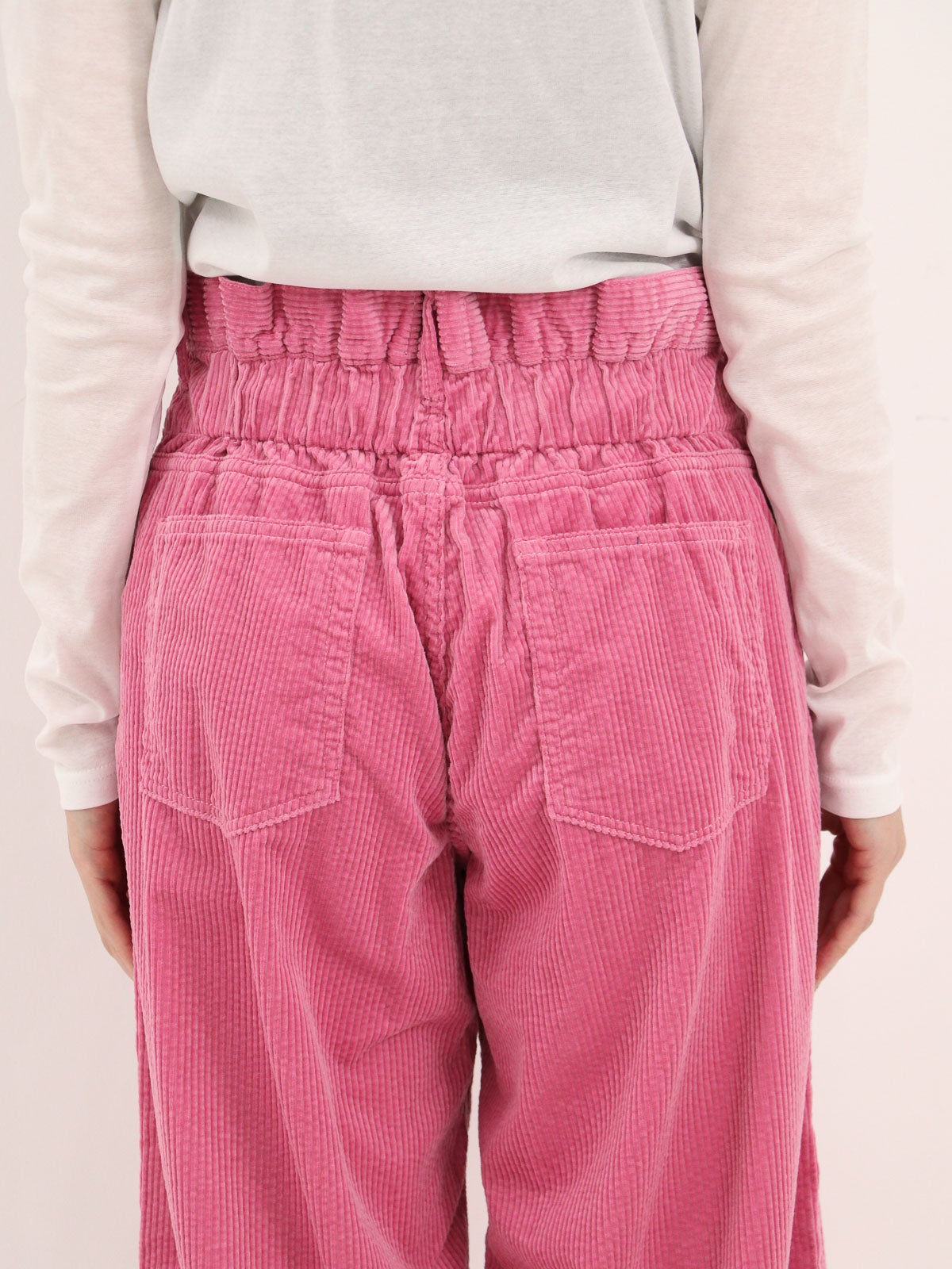 SERGE ] BACK GATHER PANTS - D.Pink | FUKAYA FASHION STORES ONLINE